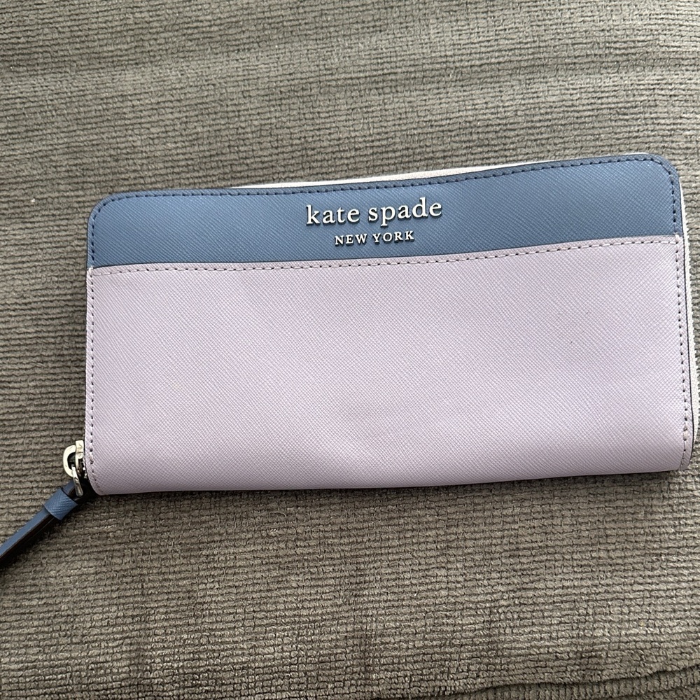 Kate Spade Two-Tone Blue and Lavender Wallet